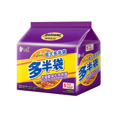 白象多半袋老坛酸菜牛肉味面